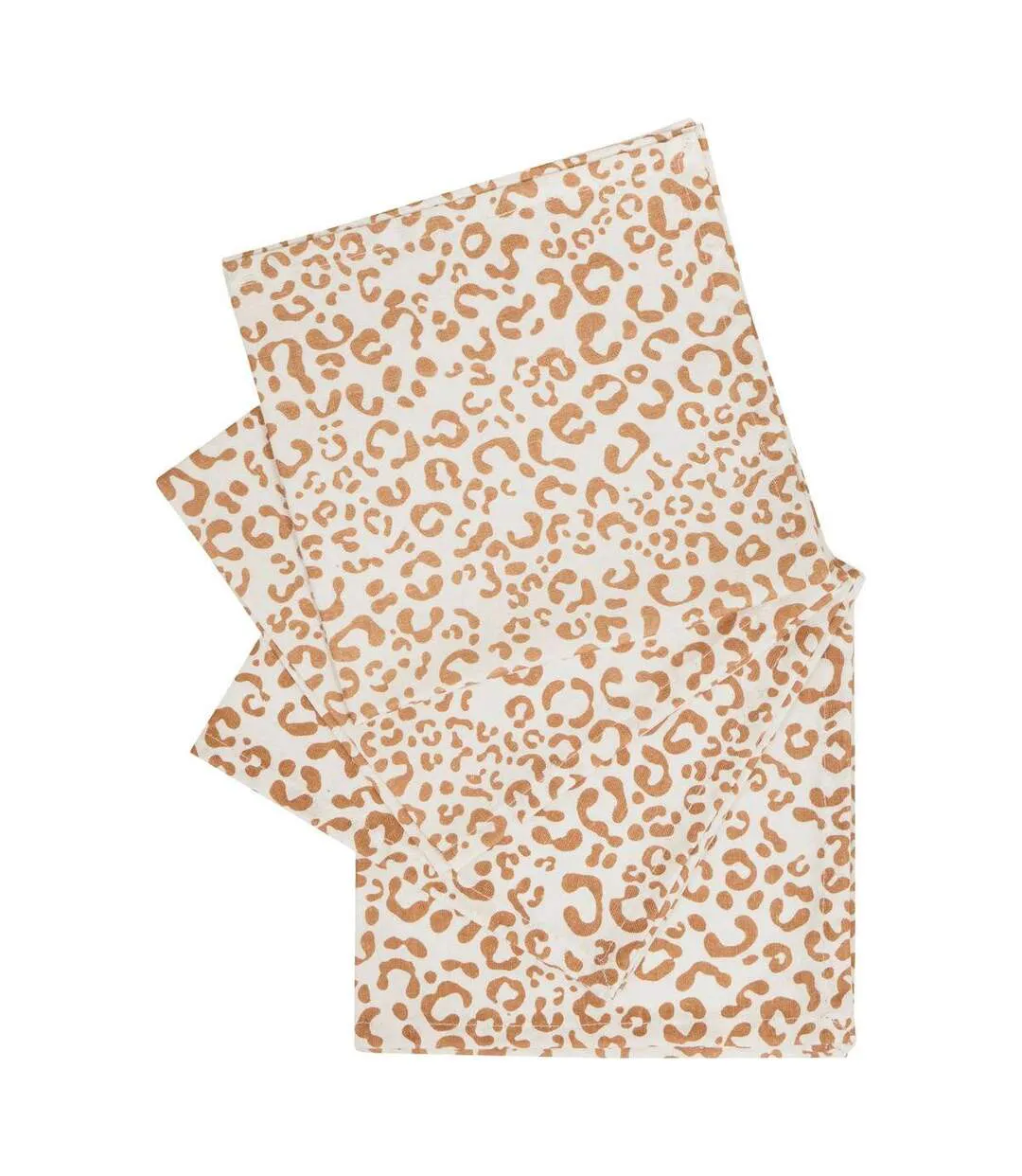 Lot de 4 Serviettes de Table Leopardi 40x40cm Beige-1