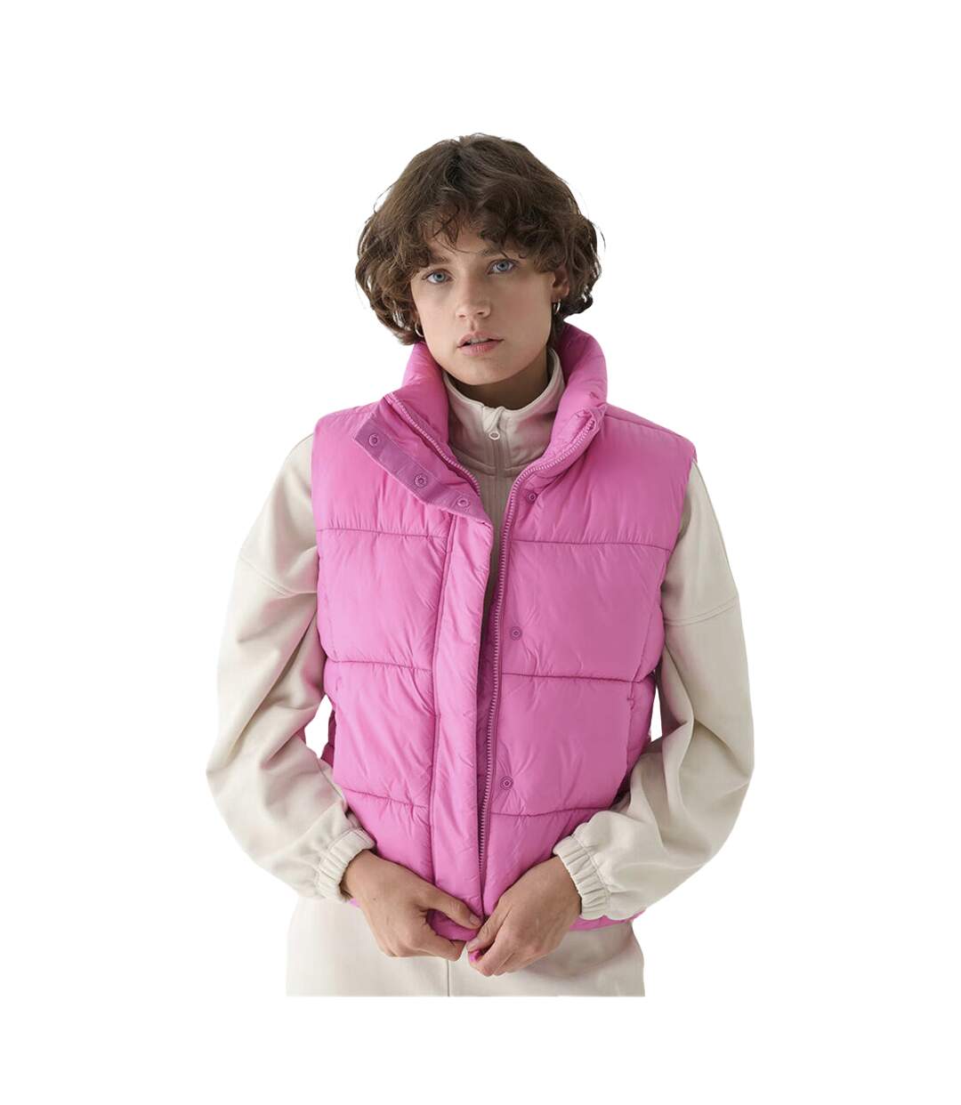 Veste Sans Manches F140 Femme Rose 4F-1