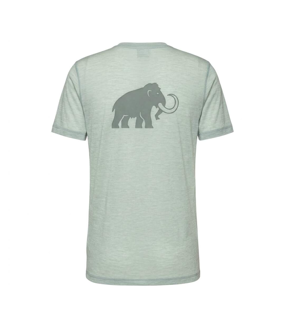 Mens Logo Wool T-shirt Silver Sage Mammut-3