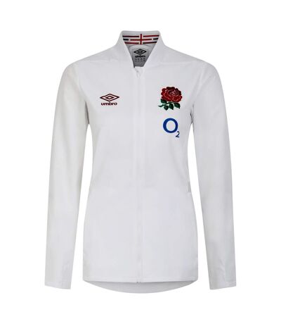 Umbro Womens/Ladies 23/24 England Rugby Anthem Jacket (Brilliant White/Foggy Dew) - UTUO1611
