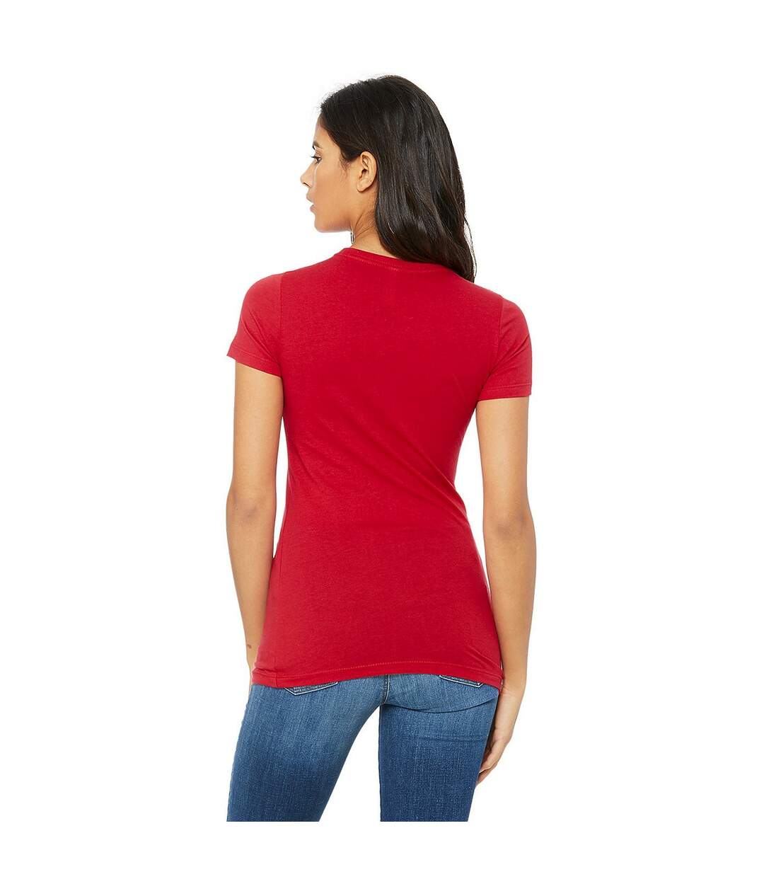 Womens/ladies the favourite t-shirt red Bella + Canvas