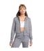 Womens/ladies Logo Full Zip Hoodie Carbon Heather Nike-1