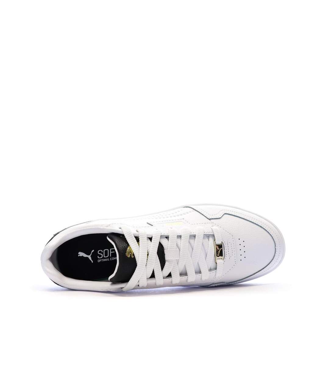 Baskets blanches homme puma court classic lux-4