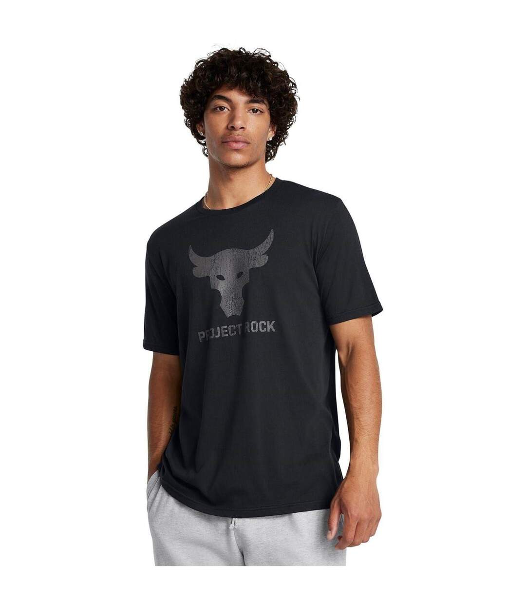 T-shirt Motif/style Graphique Project Rock Payoff Homme Noir Under Armour-3