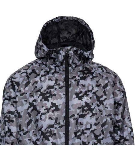 Veste Imperméable Pliable À Capuche Motif/style Camouflage Qikpac Femme Gris Camouflage Trespass