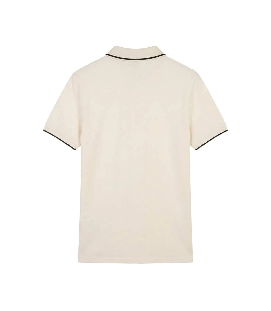 Mens Tipped Cotton Collared Polo Shirt Chalk Lyle & Scott-2