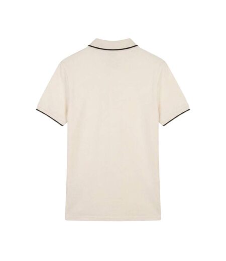 Mens Tipped Cotton Collared Polo Shirt Chalk Lyle & Scott