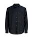 Mens Linen Shirt Black Jack And Jones-2