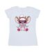 Disney T-shirt en coton Femmes/Ladies Lilo & Stitch Angel Reindeer (Blanc) - UTBI26051-1