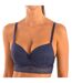 Lace bra with underwire and push-up for women, AMAYA model. Enhancement, firm support and everyday elegance.