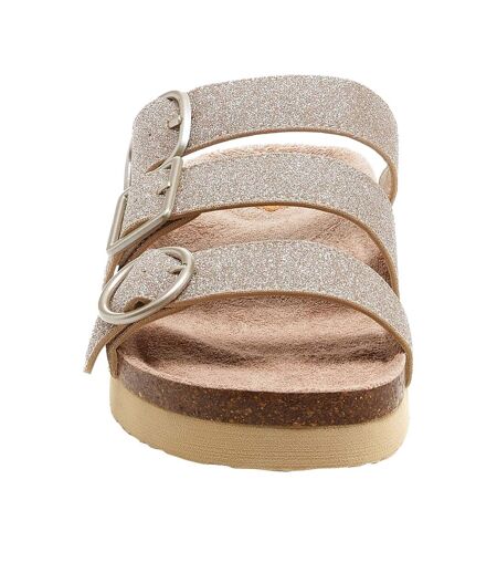 Womens/ladies Astor Glenn Glitter Sandals Gold Rocket Dog