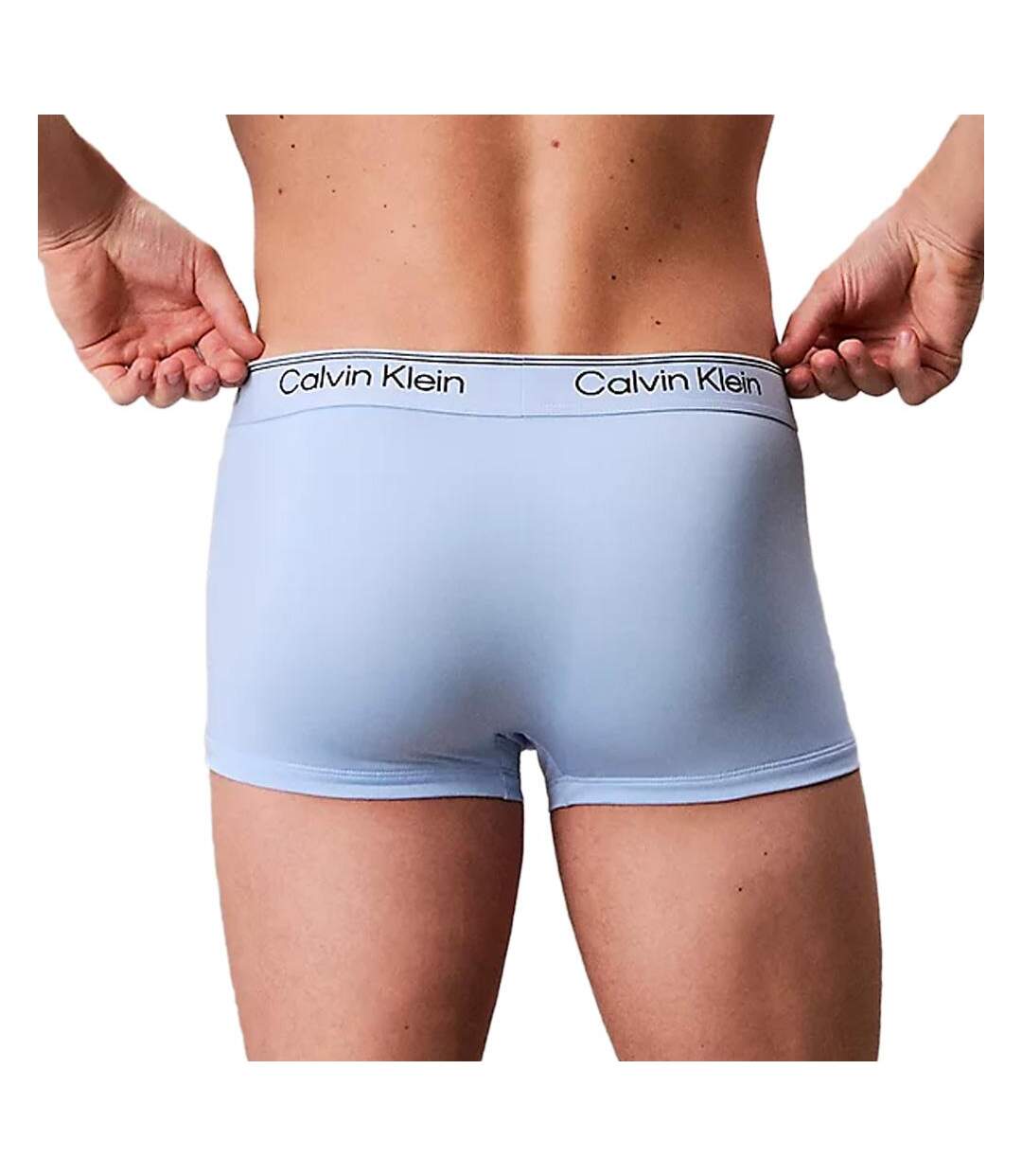 X3 boxers noir/bleu homme calvin klein jeans boxer low rise trunk-3
