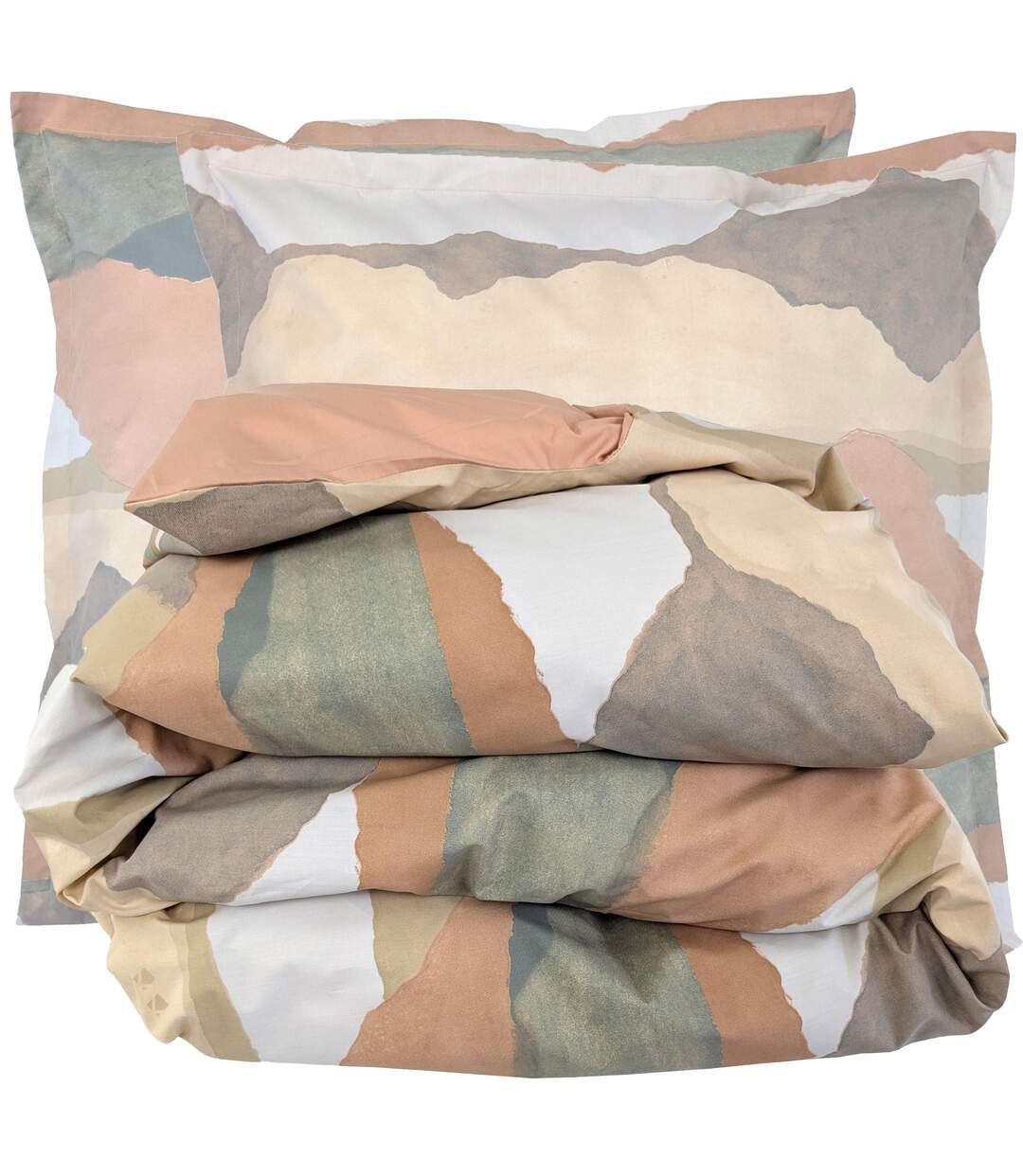 Parure de lit percale de coton LAND CRAIE Taie 65x65 cm-2