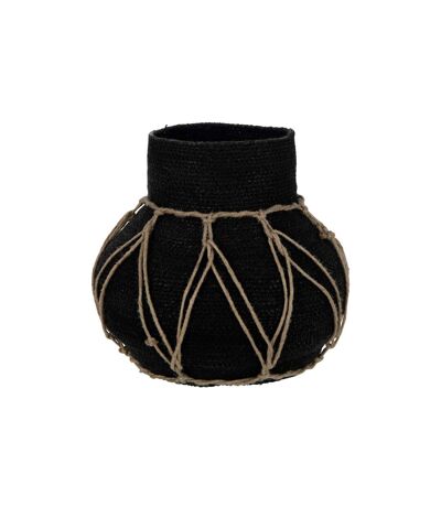 Pot Décoratif Herbes Marines 21cm Noir