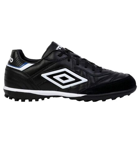 Mens speciali eternal team nt grain leather astro turf trainers black/white/royal blue Umbro