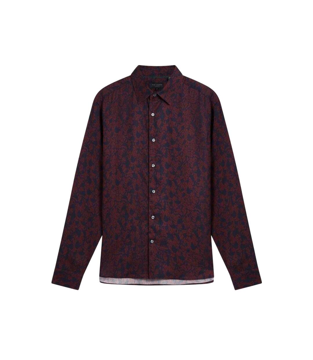 Chemise Manches Longues Motif/style Floral Homme Bordeaux Foncé Ted Baker-2