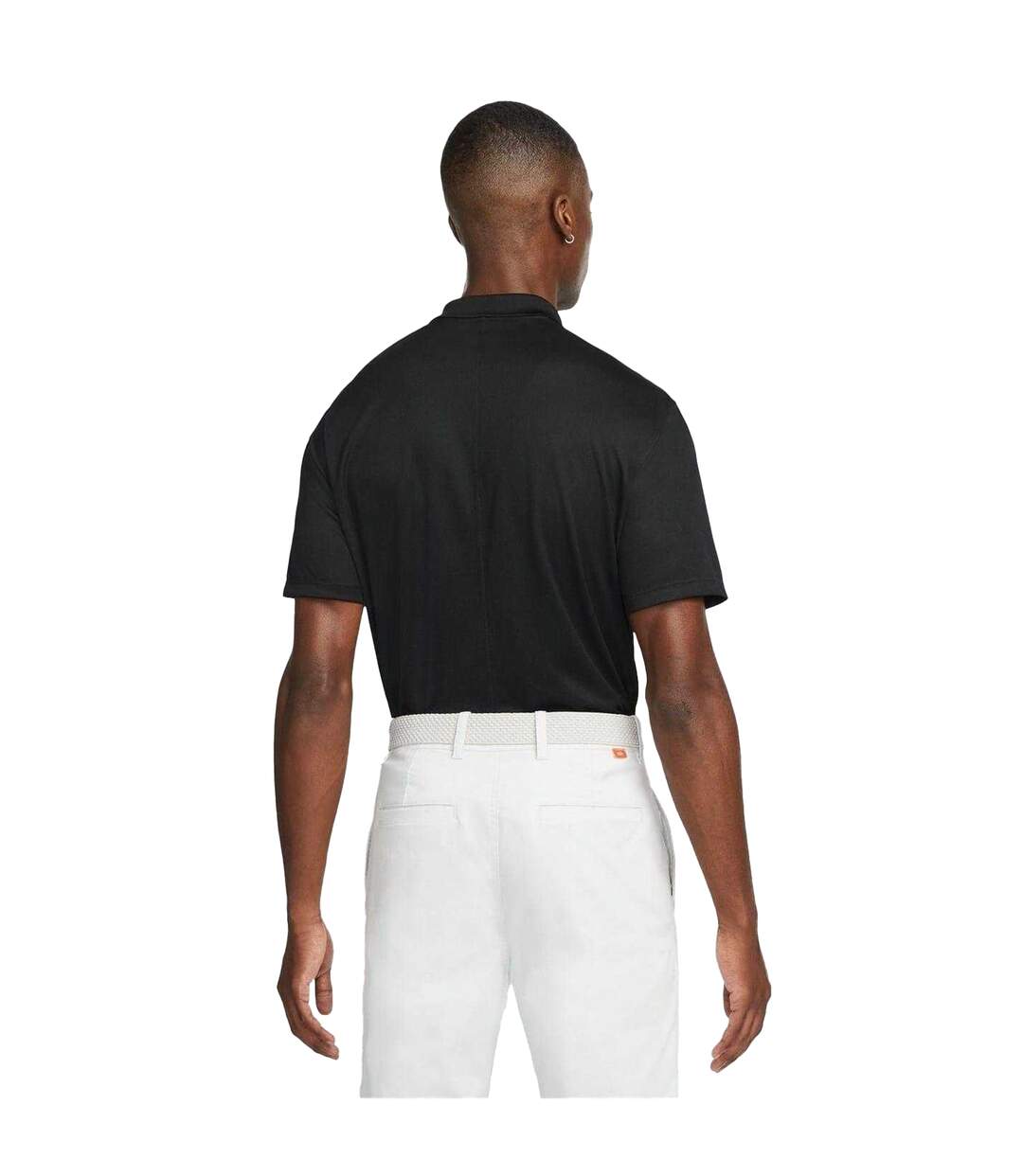Mens Victory Dri-fit Golf Polo Shirt Black White Nike-3
