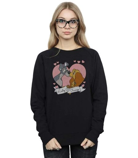 Disney Femmes/Les femmes Lady And The Tramp Love Sweatshirt (Noir) - UTBI12399
