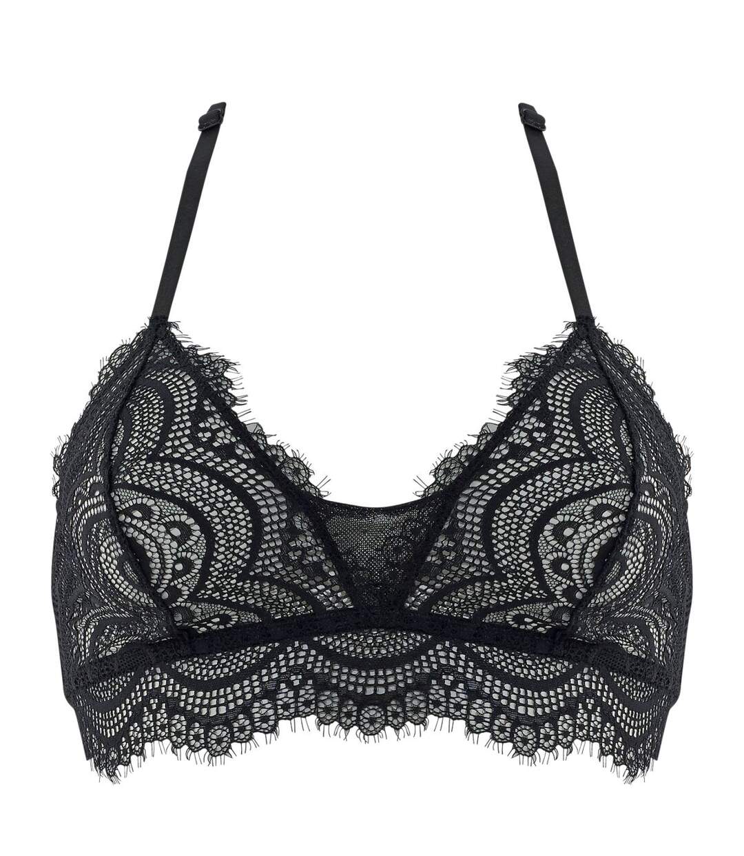 Soutien-gorge triangle sans armatures noir Abyme