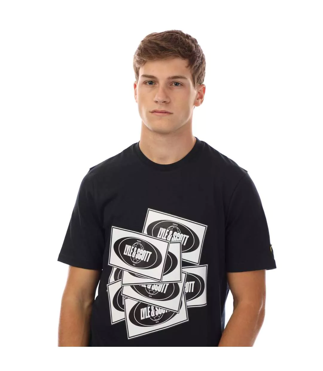 T-shirt Style Autocollant De Foot Homme Bleu Marine Lyle & Scott-4