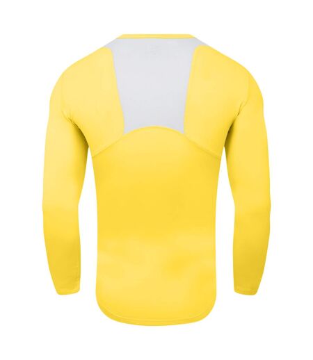 Mens Elite V Neck Base Layer Top Yellow Umbro
