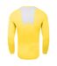 Mens Elite V Neck Base Layer Top Yellow Umbro-2