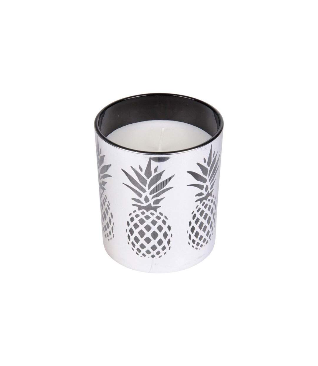 Bougie Parfumée Déco en Verre Élégant 10cm Argent