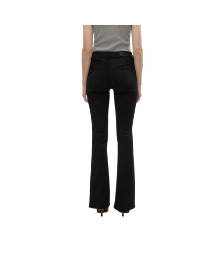Womens/ladies Li140 Denim Flared Jeans Black Vero Moda