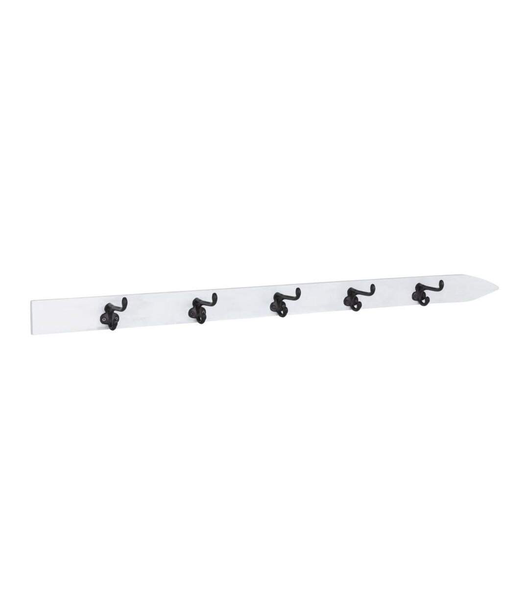 Patère Murale en Bois Ski 102cm Blanc-1