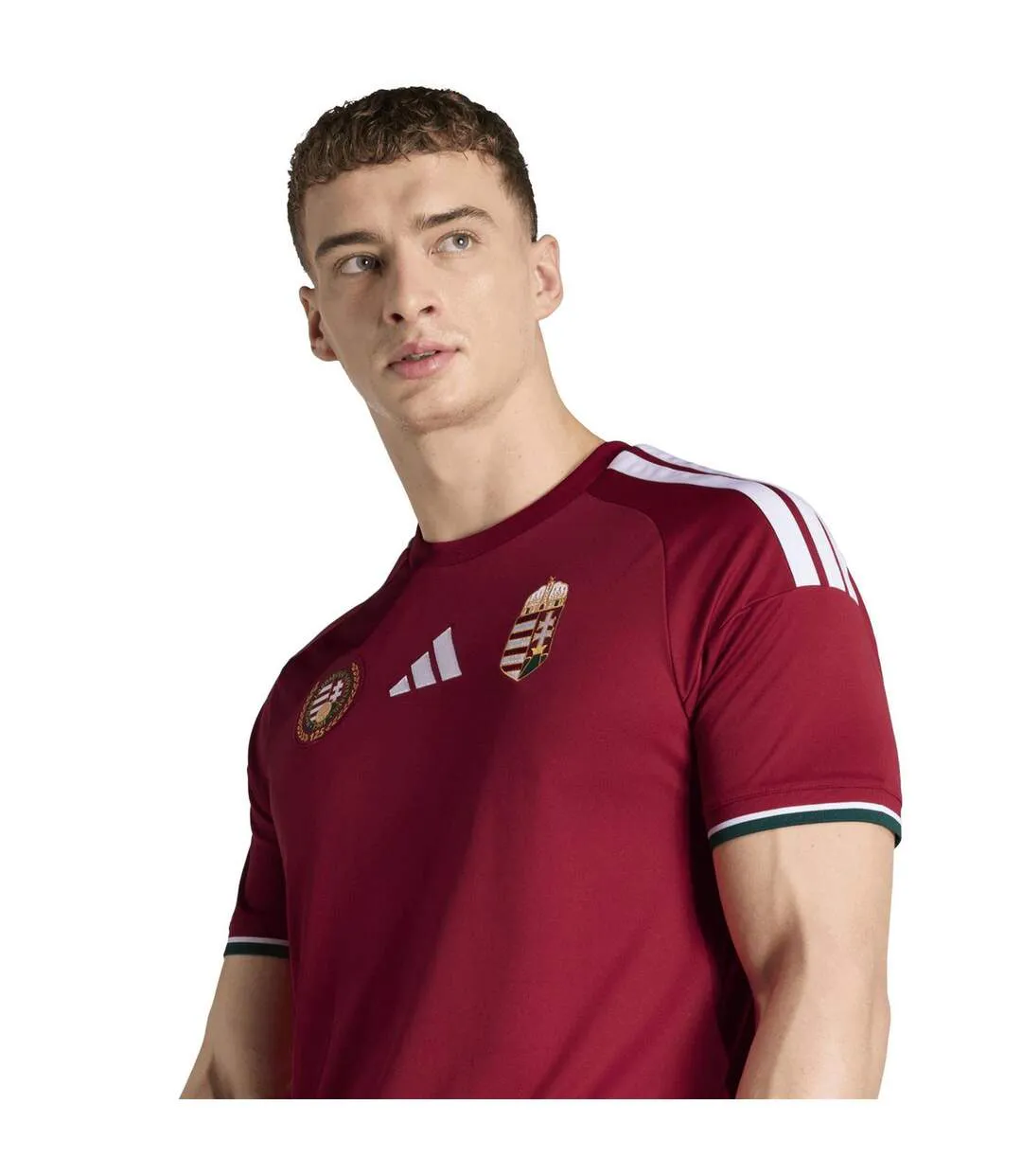 Maillot Domicile Motif/style Hongrie World Cup Homme Rouge Blanc Adidas-4