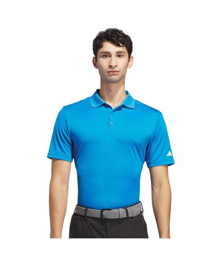 Mens Performance Polo Shirt Bright Blue Adidas