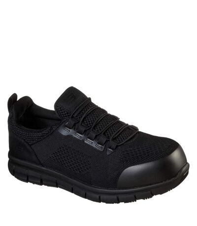 Skechers Mens Synergy Omat Safety Shoes (Black) - UTFS7997