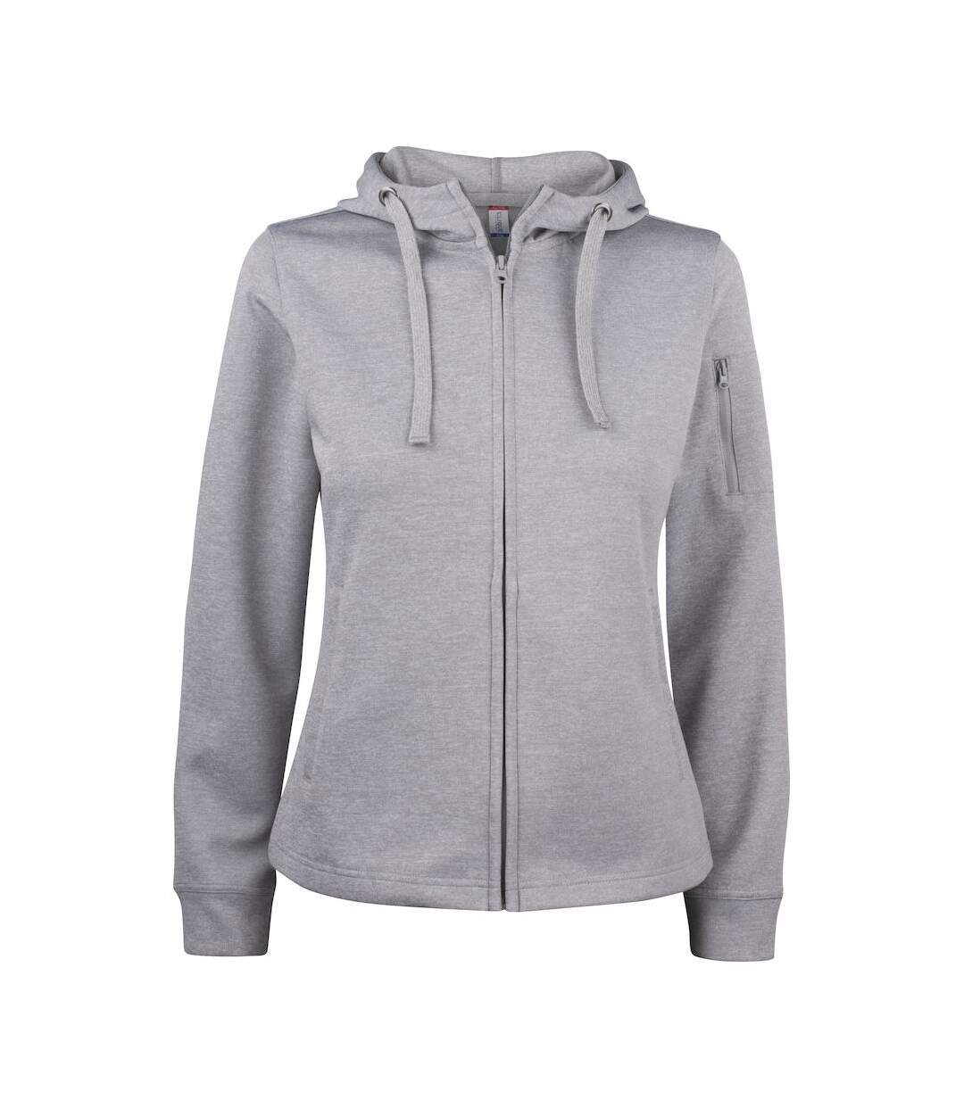 Veste à capuche basic femme gris chiné Clique