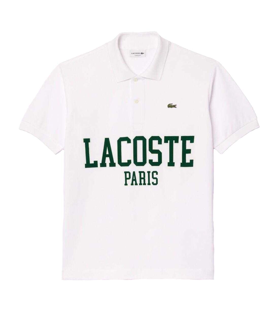 Mens Pique Classic Polo Shirt White Lacoste-1