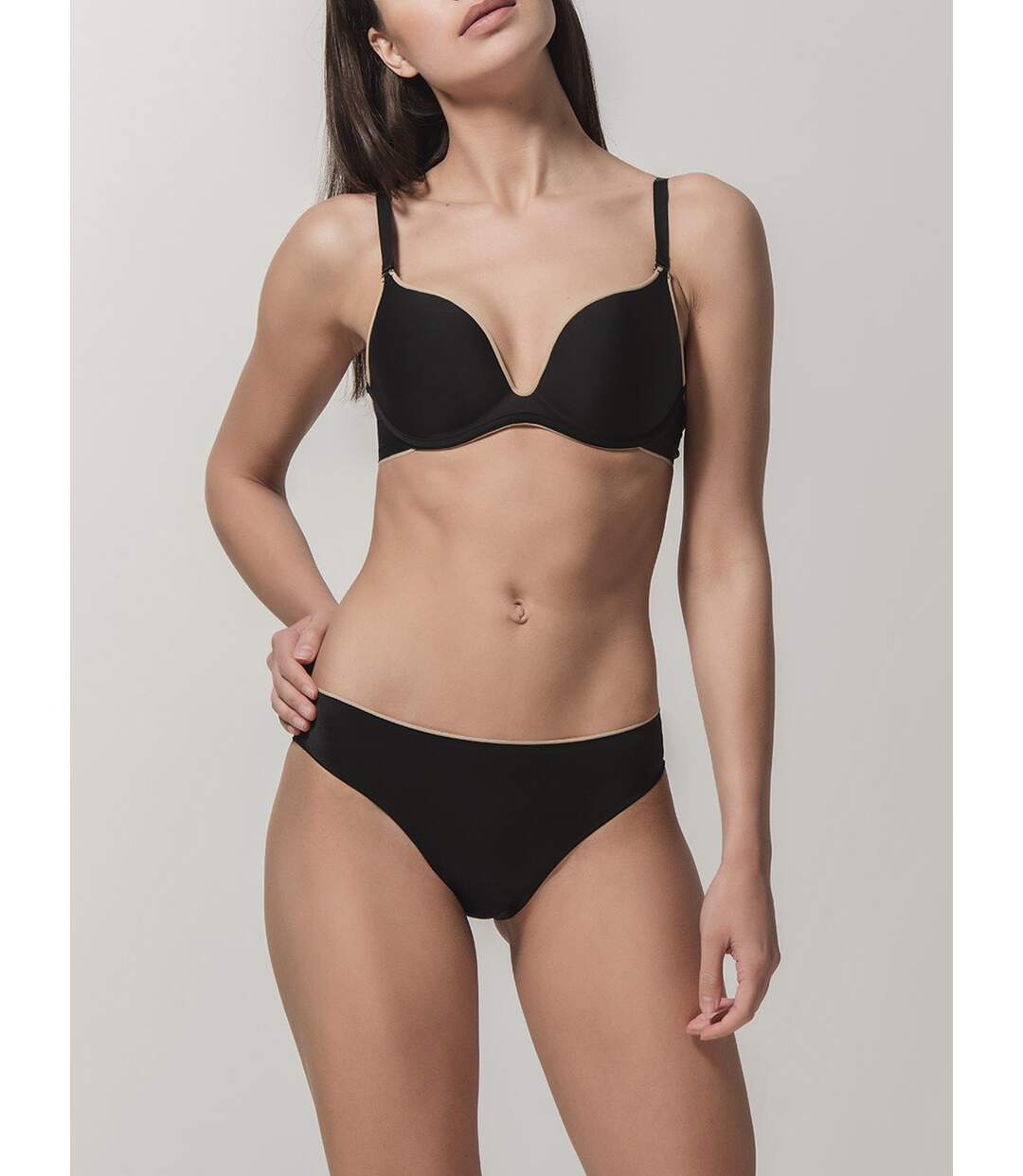 Soutien-gorge push-up décolleté Miracle One Luna Splendida noir-3