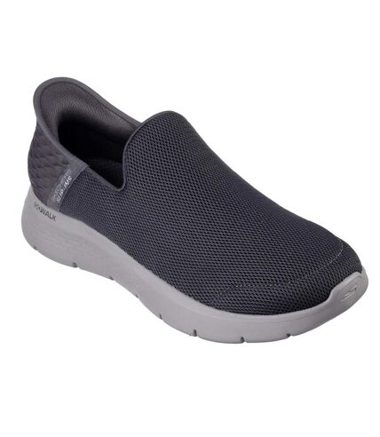 Mens go walk flex hands free shoes dark grey Skechers