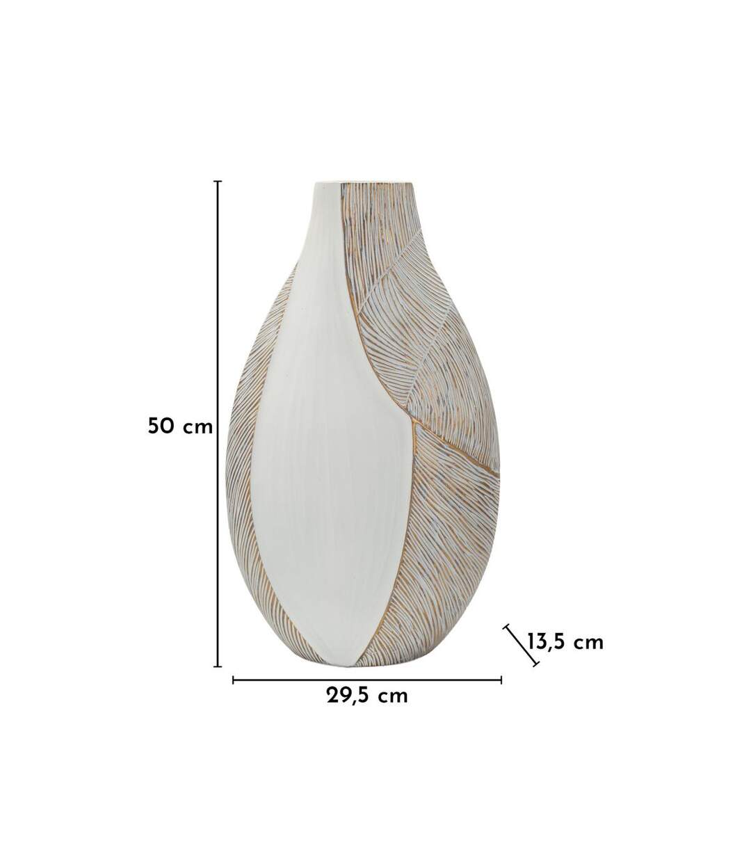 Vase Design Hochi 50cm Blanc-5