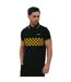 Mens Ss25 Two Tone Tipped Polo Shirt Black Gold Lambretta-1