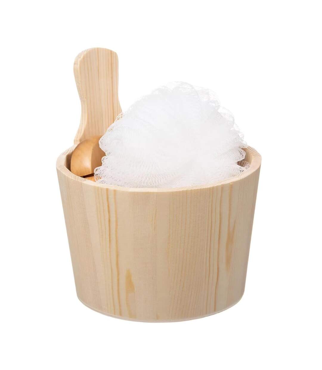 Coffret 5 Pièces Salle de Bain Spa 16cm Naturel-1