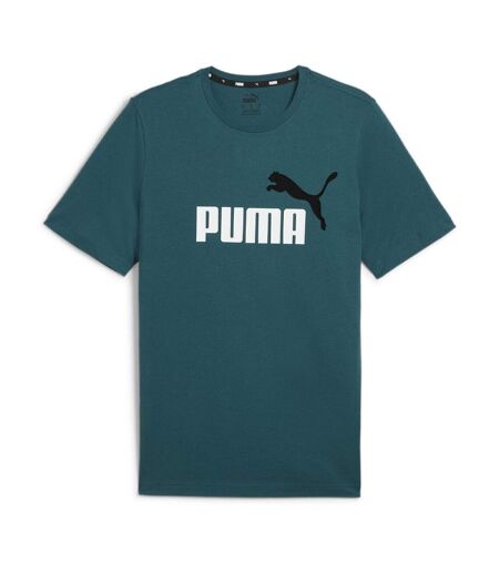 T-shirt vert/blanc homme puma essential 2 - m