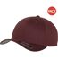 Pack of 2  Mens flexfit fitted baseball cap  maroon Yupoong