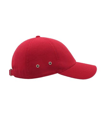 Atlantis Action 6 Panel Chino Baseball Cap (Pack of 2) (Red) - UTAB428