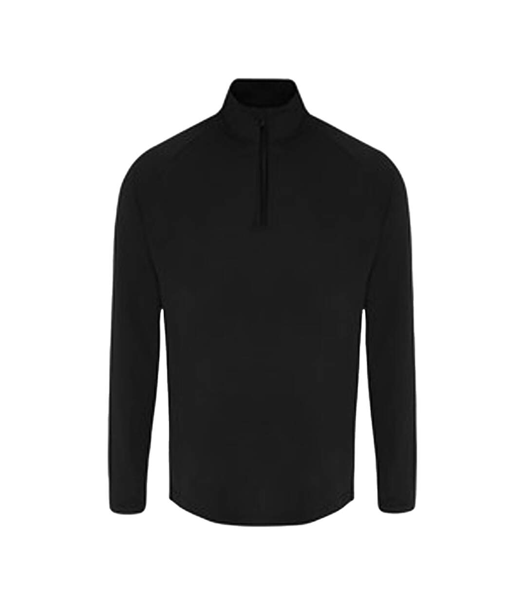 Mens Long Sleeve Performance Quarter Zip Top Black TriDri-1