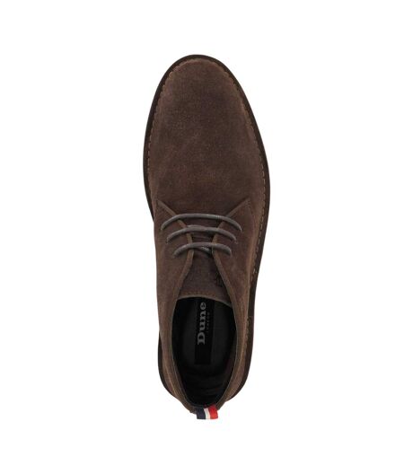 Mens Creed Leather Lace Up Chukka Boots Brown Dune London