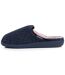 Isotoner Chaussons Mules femme microvelours semelle ergonomique, mousse à mémoire forme-4