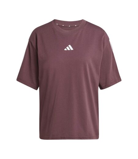 T-shirt Motif/style 3 Rayures Essentials Femme Rubis Adidas