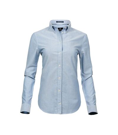 Tee Jays Womens/Ladies Perfect Long Sleeve Oxford Shirt (Light Blue) - UTPC3488