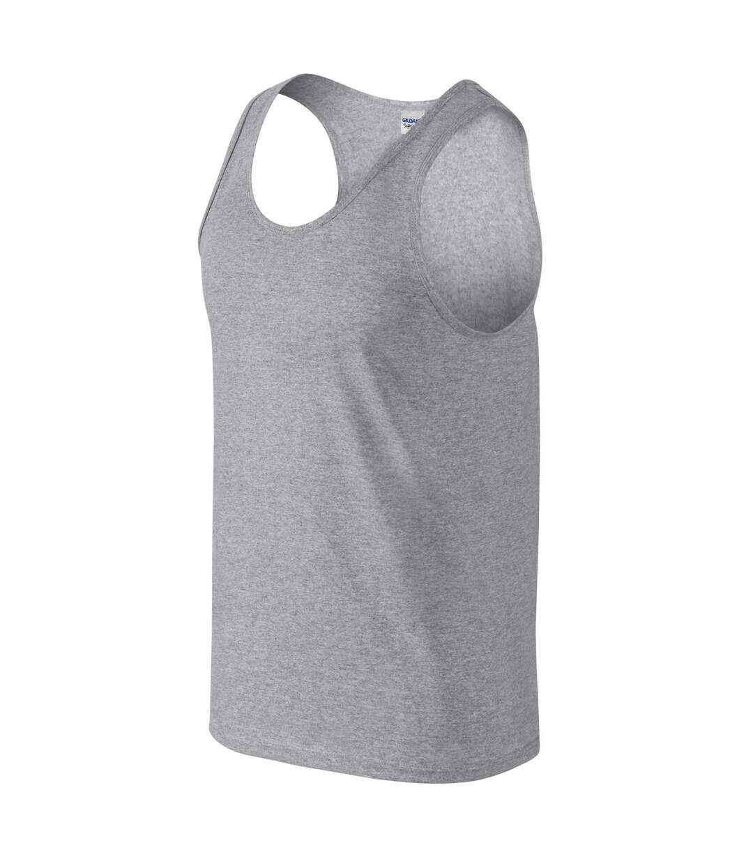 Mens softstyle tank top sports grey Gildan-3