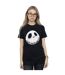 Disney Womens/Ladies Nightmare Before Christmas Jack Cracked Face Cotton Boyfriend T-Shirt (Noir) - UTBI41440-2