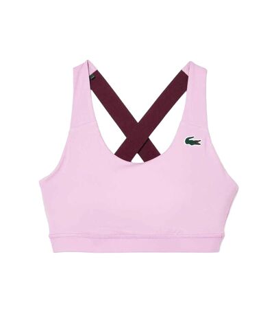 Womens/ladies Stretch Breathable Sport Bralette Pink Lacoste